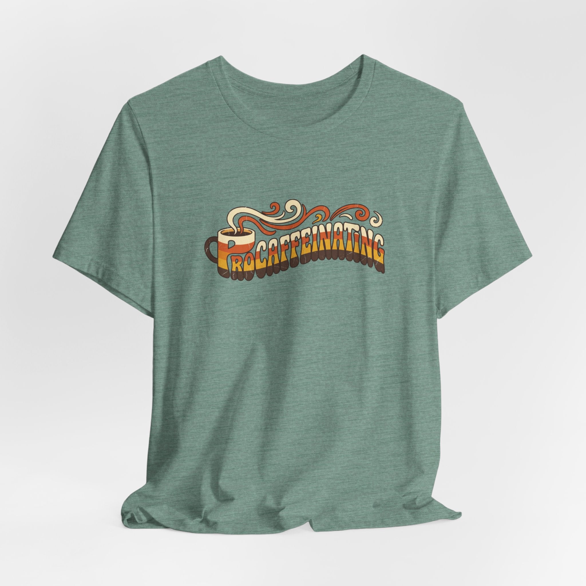 Procaffeinating Funny Coffee Lover Retro T-Shirt | Vintage Coffee Shirt